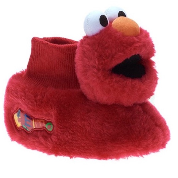 Sesame Street Shoes Sesame Stree Elmo Furry Toddler Slipper L9